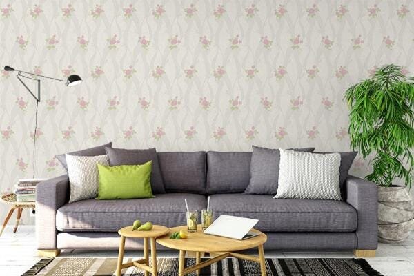Papel de Parede Vinilico Lavável Flores e Folhas Durável 10m - 2