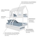Ver imagem 4 de Treliche Casal/ Solteiro Casinha Encantada Madeira Maciça Branco Housin