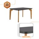 Ver imagem 3 de Mesa Sala de Jantar Liz 120cm em Mdf e Vidro com Canto Copo