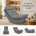 Ver mais imagens de Poltrona Balance Leve Balanço Linho Premium Easy Clean Luxo para Sala Quarto Conforto Relaxante