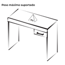 Ver imagem 4 de Mesa Escrivaninha 1 Gaveta 91 Cm Branco Arly