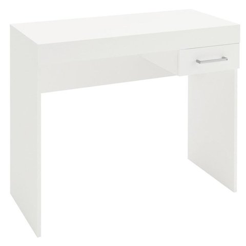 Mesa Escrivaninha 1 Gaveta 91 Cm Branco Arly