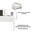 Ver imagem 5 de Mesa Escrivaninha 1 Gaveta 91 Cm Branco Arly