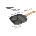 Ver imagem 3 de Panela Frigideira Antiaderente 3 Divisórias Ovo Carnes