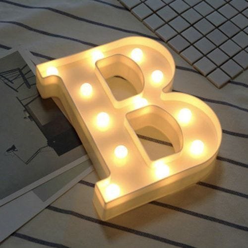 Luminária Led Letra B MadeiraMadeira