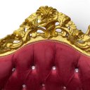 Ver mais imagens de Par de Poltronas Clássicas Marsala com Dourado 114x75x84cm