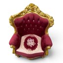 Ver imagem 5 de Par de Poltronas Clássicas Marsala com Dourado 114x75x84cm