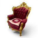 Ver imagem 6 de Par de Poltronas Clássicas Marsala com Dourado 114x75x84cm