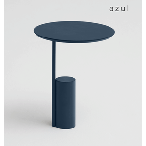 Mesa de Apoio Pistão - Tampo Laca - Base Aço Carbono - Altura 50cm