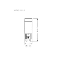 Lâmpada Led para Lustre G9 3w 3000k - 3