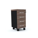Ver imagem 1 de Gaveteiro Volante de 4 Gavetas Pe40 - Naturale - Walnut