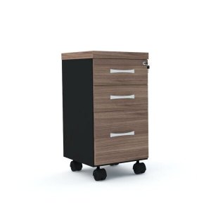 Gaveteiro Volante de 3 Gavetas Pe40 - Naturale - Walnut