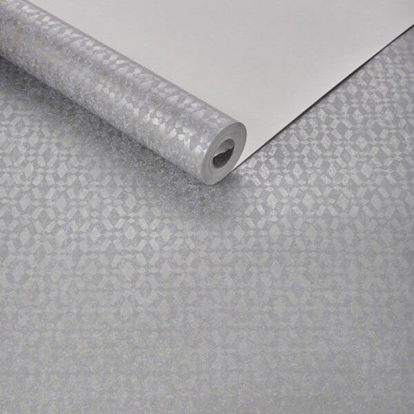 Papel de Parede Importado Texturizado Geometrico Cinza - 2