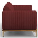 Ver imagem 6 de Sofá 3 Lugares Para Sala De Estar Molino 210 Cm D02 Pés D'ouro Veludo Marsala C-278 - Lyam Decor