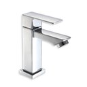 Ver imagem 1 de Torneira Banheiro Lavabo Fria Quadrada 1/4 Volta Luxo Cromada, Metal, Inox Aço, Premium, Gourmet, Ba