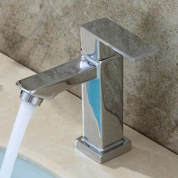Torneira Banheiro Lavabo Fria Quadrada 1/4 Volta Luxo Cromada, Metal, Inox Aço, Premium, Gourmet, Ba - 3 Torneira Banheiro Lavabo Fria Quadrada 1/4 Volta Luxo Cromada, Metal, Inox Aço, Premium, Gourmet, Ba - 3