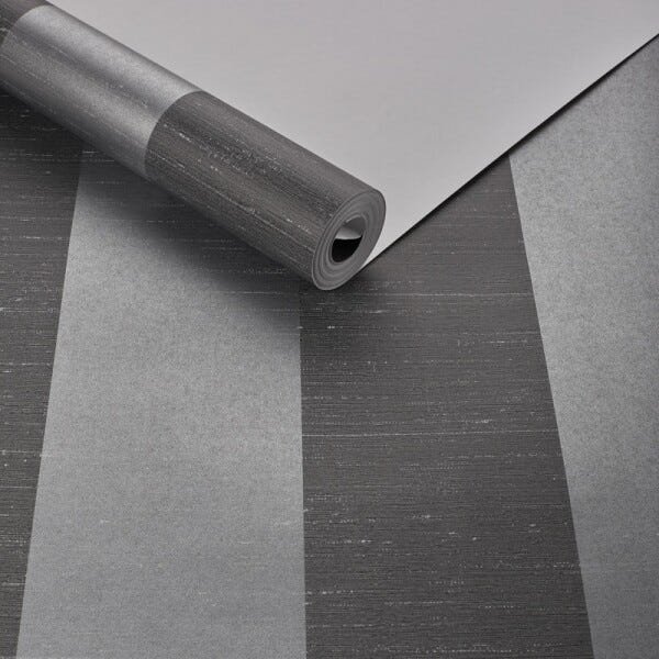 Papel de Parede Importado Texturizado Tnt Listra Grafite - 1