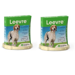 Kit Coleira Anti-Pulgas Leevre 63Cm - 2 Unidades
