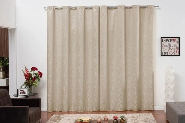 Cortina Jacquard 3,00m X 2,80m Cáqui - 1