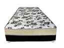 Ver imagem 2 de Cama Box Solteiro Suede Preto + Colchão Solteiro Suede Bege Espuma 88x188x55