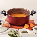 Ver imagem 2 de Caçarola Paris Alumínio Antiaderente Starflon Max Vermelho 28cm 8l Patv5 - Tramontina 28524728