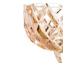 Ver imagem 2 de Centro de Mesa Decorativo com Pé de Cristal Deli Diamond Ambar Metalizado 1387 Lyor