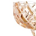 Ver imagem 4 de Centro de Mesa Decorativo com Pé de Cristal Deli Diamond Ambar Metalizado 1387 Lyor