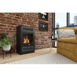 Lareira a Etanol Média Preta Craca Prateada 843le Metávila - 2