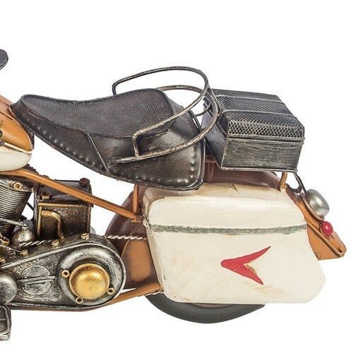 Miniatura Motorcycle Laranja 3 Farois Oldway Metal Goods - 3