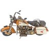 Miniatura Motorcycle Laranja 3 Farois Oldway Metal Goods - 1