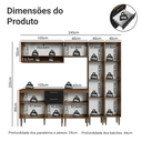 Ver imagem 4 de Armário de Cozinha Completa 245 cm Rustic/Preto Lille Madesa 01