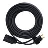 Extensão Elétrica 20a 25 Metros Cabo Pp 3x1,5mm Megatron com Pinos Macho e Fêmea de 20a Cor:preto - 1