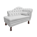 Ver imagem 3 de Recamier Sofá Esquerdo Larissa 120cm Sala Suede Branco - Incasa Decor