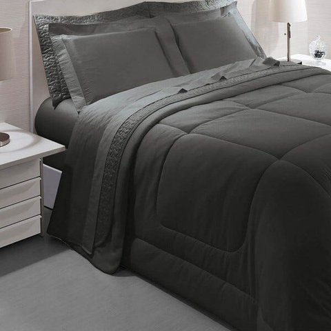 Jogo de Cama 4 PC Queen Lazio 300 Fios Chumbo Kacyumara