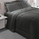 Ver imagem 1 de Jogo de Cama 4 PC Queen Lazio 300 Fios Chumbo Kacyumara