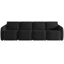 Ver imagem 3 de Sofá Cama para Sala de Estar 4 Lugares 396cm Montserrat K01 Veludo Preto - Lyam Decor