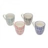 Conjunto 4 Canecas de Porcelana Royal Colorida 300ml Lyor - 1