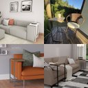 Ver imagem 5 de Mesa Apoio Lateral Sofá Vintage Aço e Madeira Freijó/Preto fosco