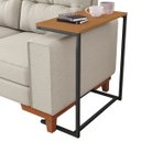 Ver imagem 5 de Mesa Apoio Lateral Sofá Vintage Aço e Madeira Canela/preto Fosco