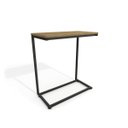 Ver imagem 7 de Mesa Apoio Lateral Sofá Vintage Aço e Madeira Freijó/Preto fosco