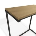 Ver imagem 6 de Mesa Apoio Lateral Sofá Vintage Aço e Madeira Freijó/Preto fosco