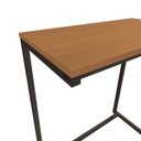 Ver imagem 7 de Mesa Apoio Lateral Sofá Vintage Aço e Madeira Canela/preto Fosco