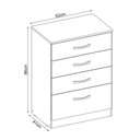 Ver imagem 3 de Cômoda 4460 04 Gavetas Astral Amedola Touch Demóbile