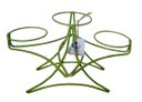 Ver imagem 2 de Suporte de mesa na cor verde para 3 vasos - Pequeno feito em ferro