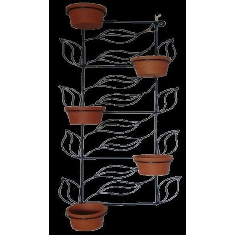 Suporte para Plantas em Forma de Folhas para 5 Vasos