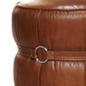 Puff Decorativo Redondo Drum de Couro Caramelo - PR Móveis - 3