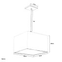 Ver imagem 3 de Lustre Cupula Pendente Dome Quadrado 30x20cm Rústico Escuro