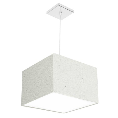 Lustre Cupula Pendente Dome Quadrado 30x20cm Rústico Escuro