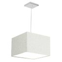 Ver imagem 2 de Lustre Cupula Pendente Dome Quadrado 30x20cm Rústico Escuro