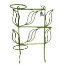 Ver imagem 2 de Suporte Para Plantas em forma de Folhas para 3 Vasos e 2 Ganchos para pendurar na cor Verde